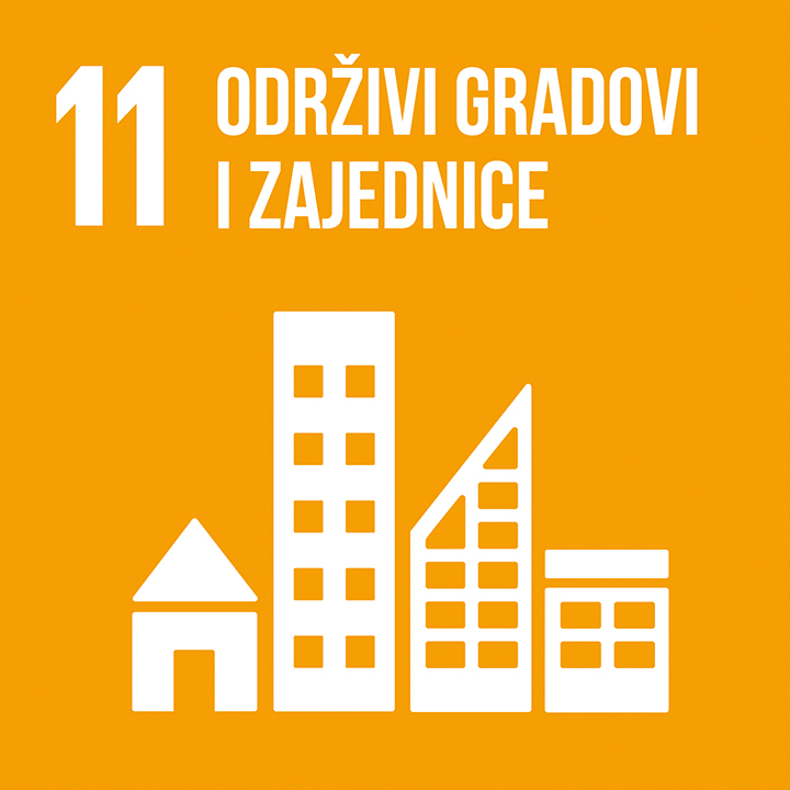 icon for Goal 11 - Učiniti gradove i naselja uključivim, sigurnim, prilagodljivim i održivim